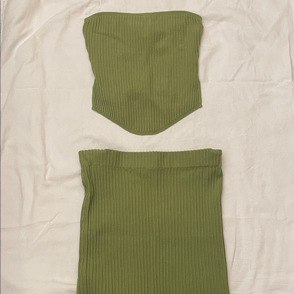 White Fox ribbed set